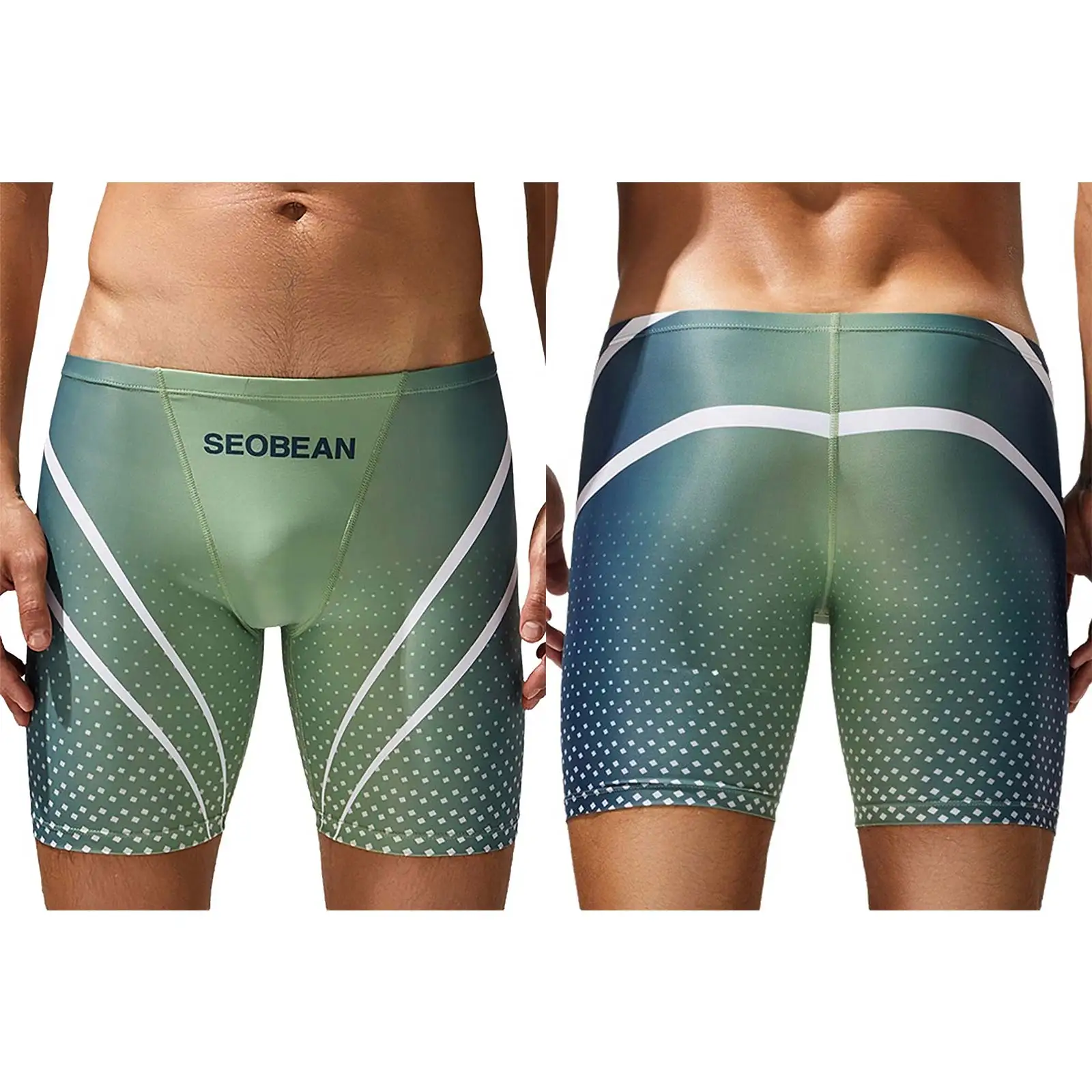 

Men Swim Diving Matches Trunks Shorts Low Waist Seams Quick-drying Swim Short Compression Shorts for Surfing Diving Workout