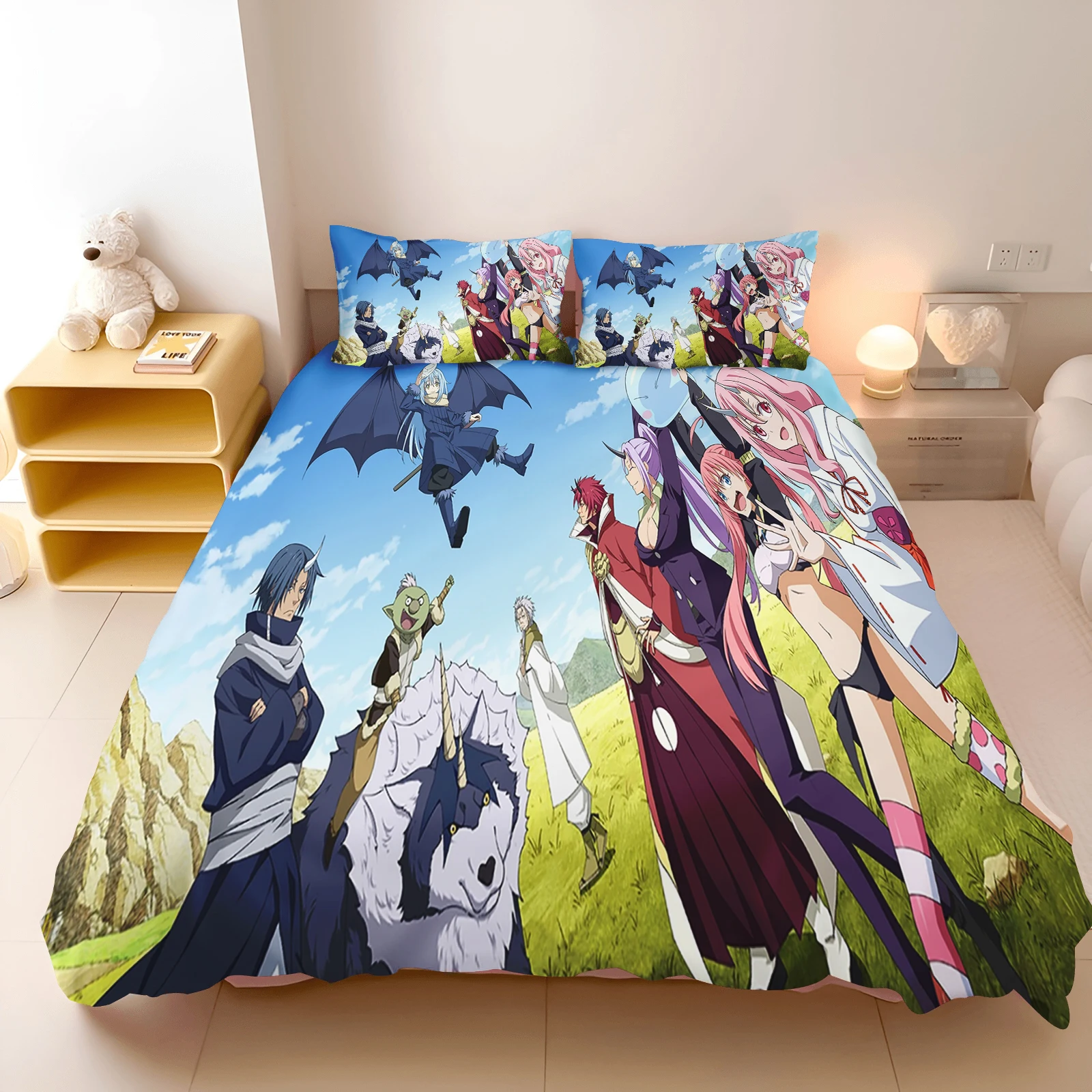 That Time I Got Reincarnated as a Slime Rimuru Ranga Anime Duvet Cover Set Soft Bedding Set  Pillowcase Home Bedroom Decoration