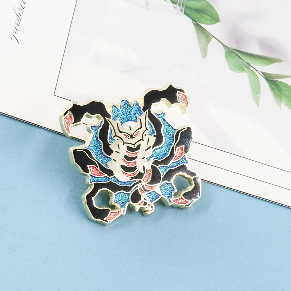 Cute cartoon Japanese Anime pin Giratina Alloy glitter Backpack Badge Clothing Accessories Gift Jewelry for Friends medal