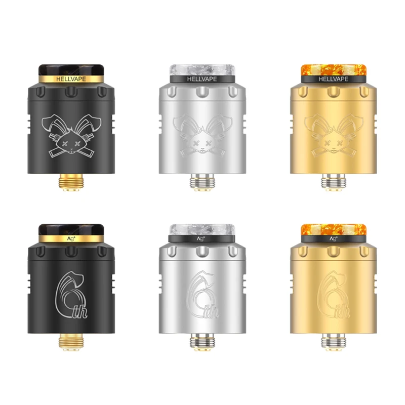 Original Hellvape Dead Rabbit 3 RDA 6th Anniversary Tank Vape Atomizer 510 Thread 810 Drip Tip Dual Coil Electronic Cigarette