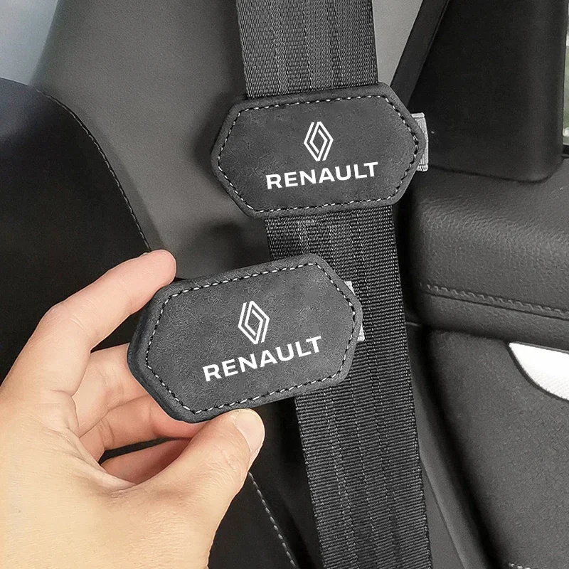 

Car Seat Belt Buckle Stopper Leather Adjustment Fixed Limiter for Renault koleos duster megane 2 logan clio Auto Accessories
