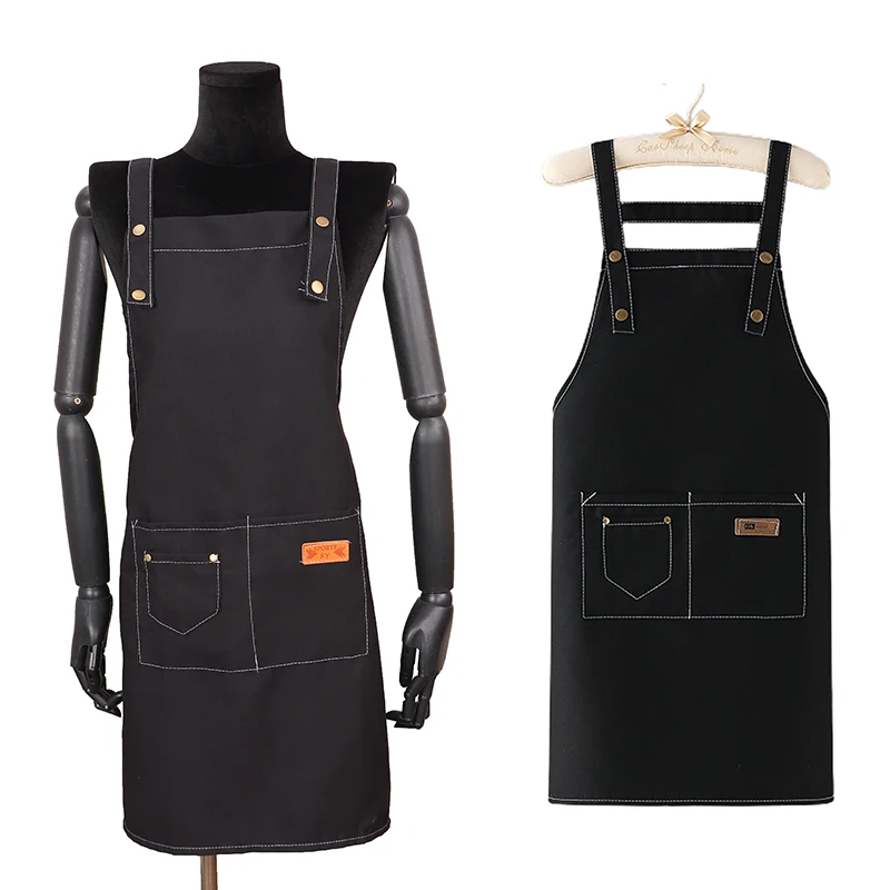 Fashion Apron Workwear Men\'s Canvas Apron Restaurant Cowboy Work Cowboy Waist Oil Resistant Apron