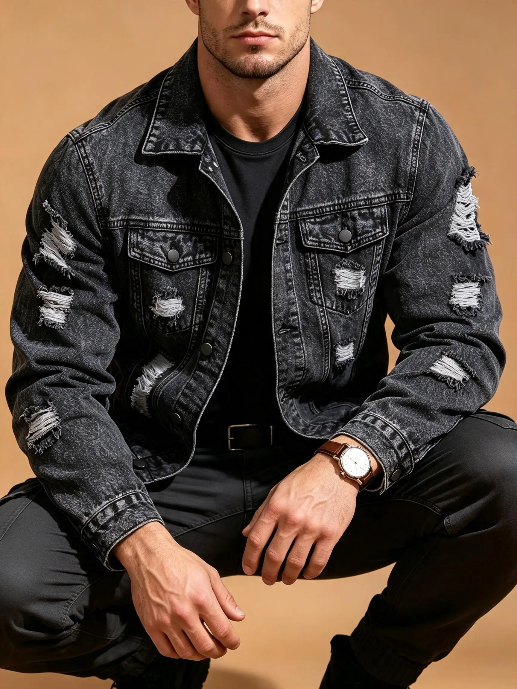 Denim Jacket Vintage - Vintage Y2K Denimjas met knopen voor