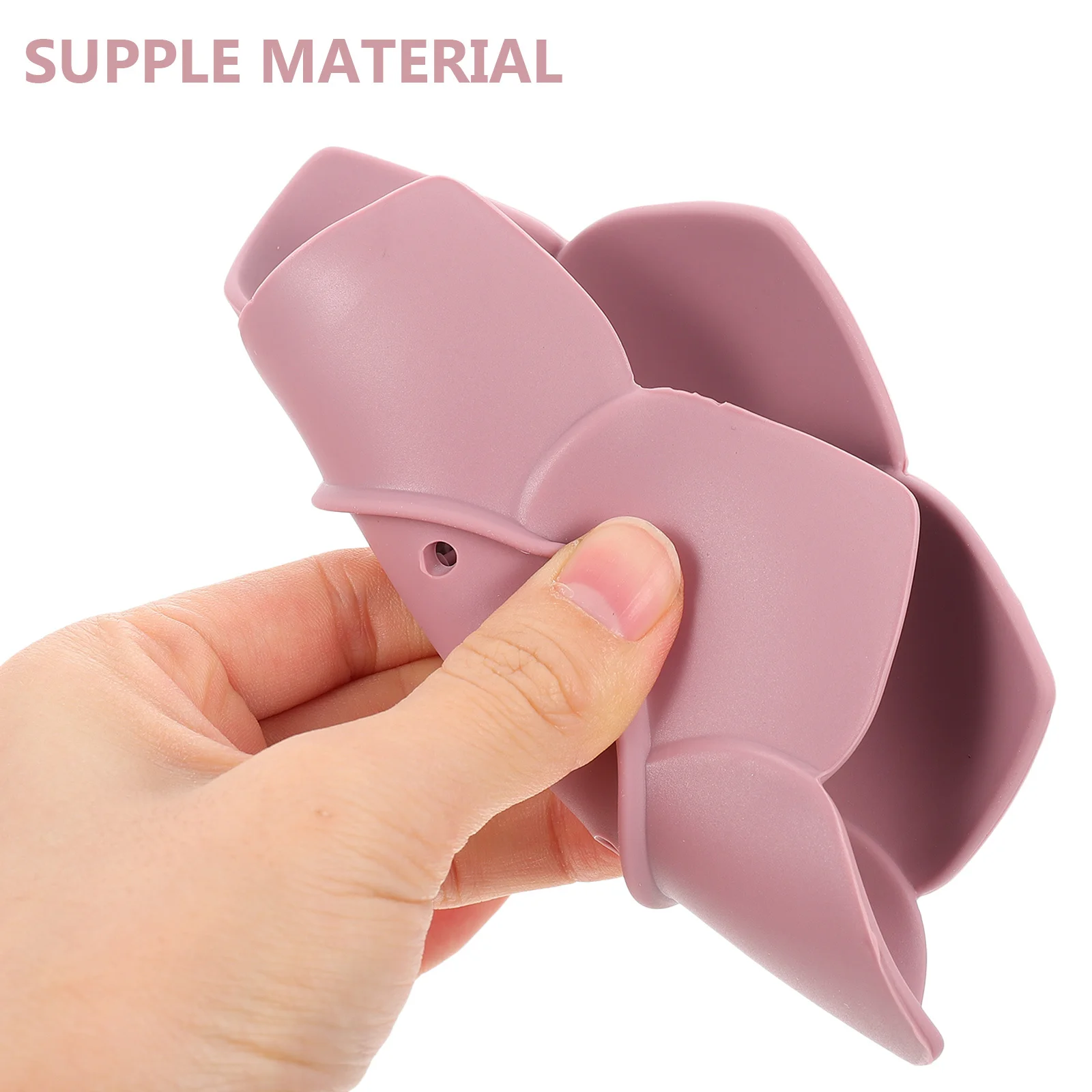 

2 Pcs Soap Tray Dish for Travel Bathroom Holder Drain Pipe Lotus-shaped Silicone Holders Silica Sink