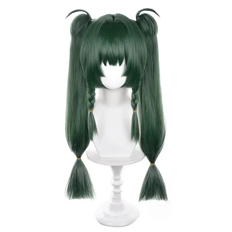 Game Zenless Zone Zero Qingyi Cosplay Wigs 70cm Long Dark Green Color Wig Heat Resistant