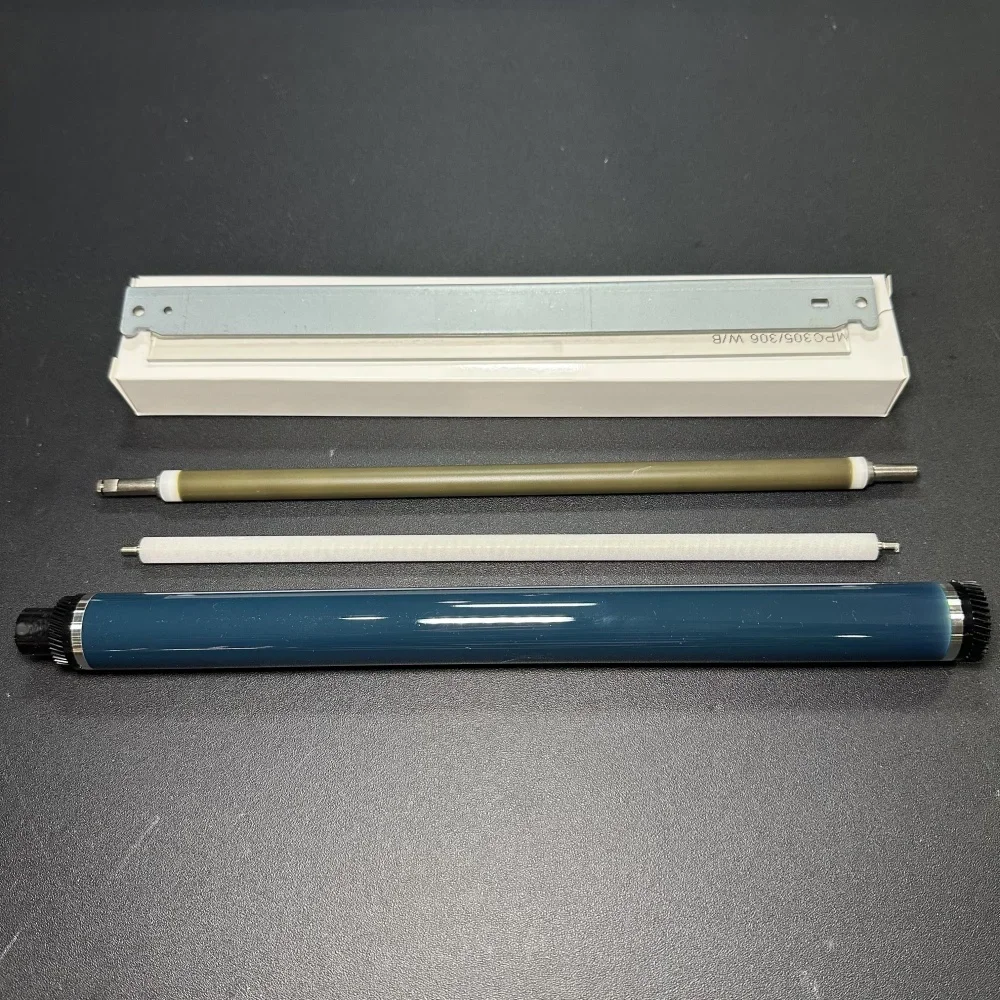 Peça para Ricoh MPC305 MPC306 MPC307 MPC406 MPC407 Kit de reconstrução de unidade de tambor OPC Lâmina de limpeza de tambor Rolo de limpeza PCR