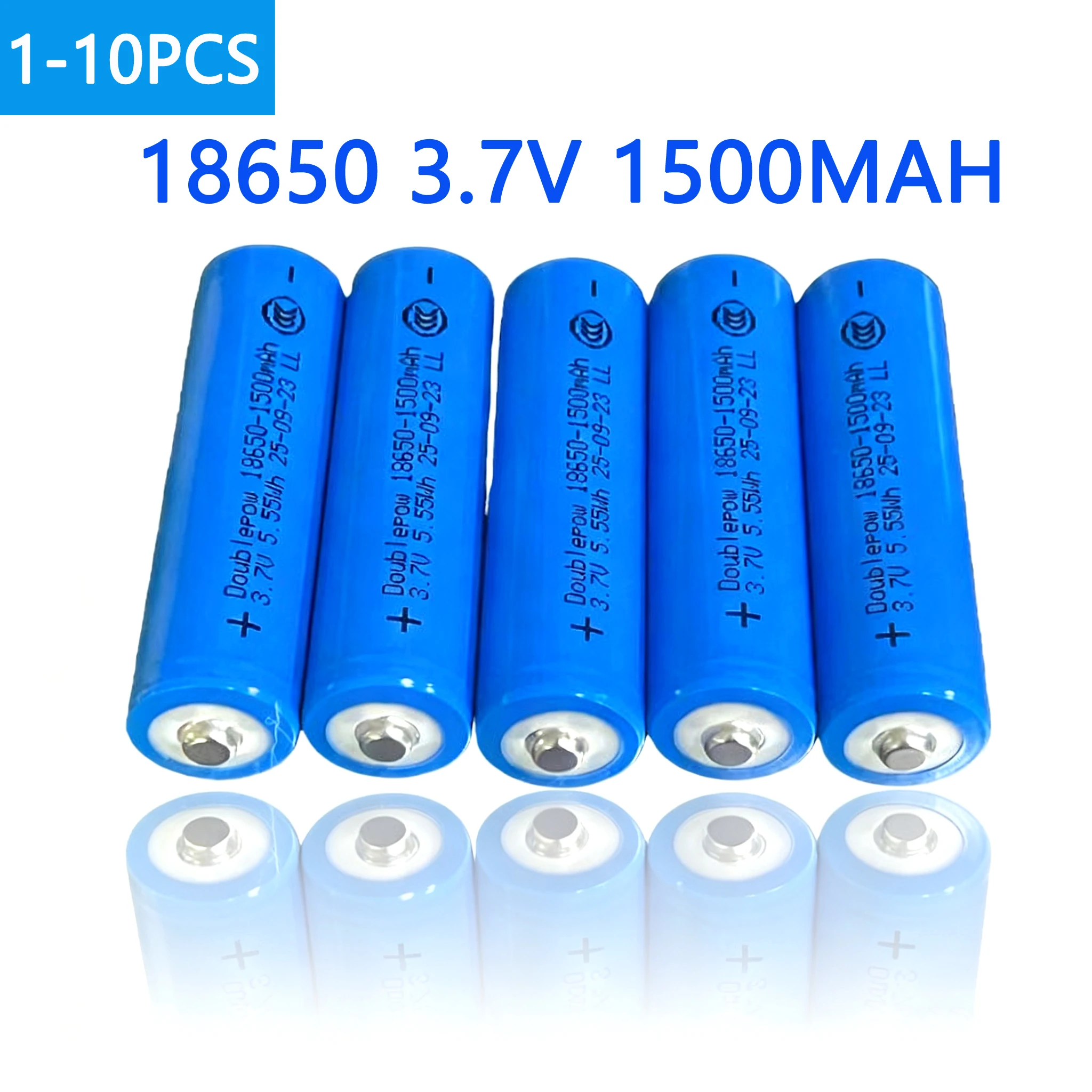 

1-10PCS 18650 3.7V Rechargeable Lithium 1500mAh Battery Suitable For Shaver Speaker Massager Spray Beauty Instrument Mouse