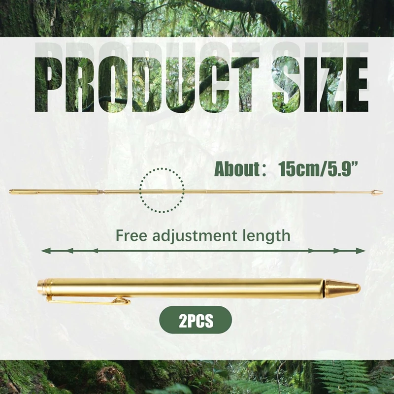 2PCS Dowsing Rods, Retractable Divining Rods, Portable Pen Shape L Rods, For Ghost Hunting Tools, Divining Water Etc.