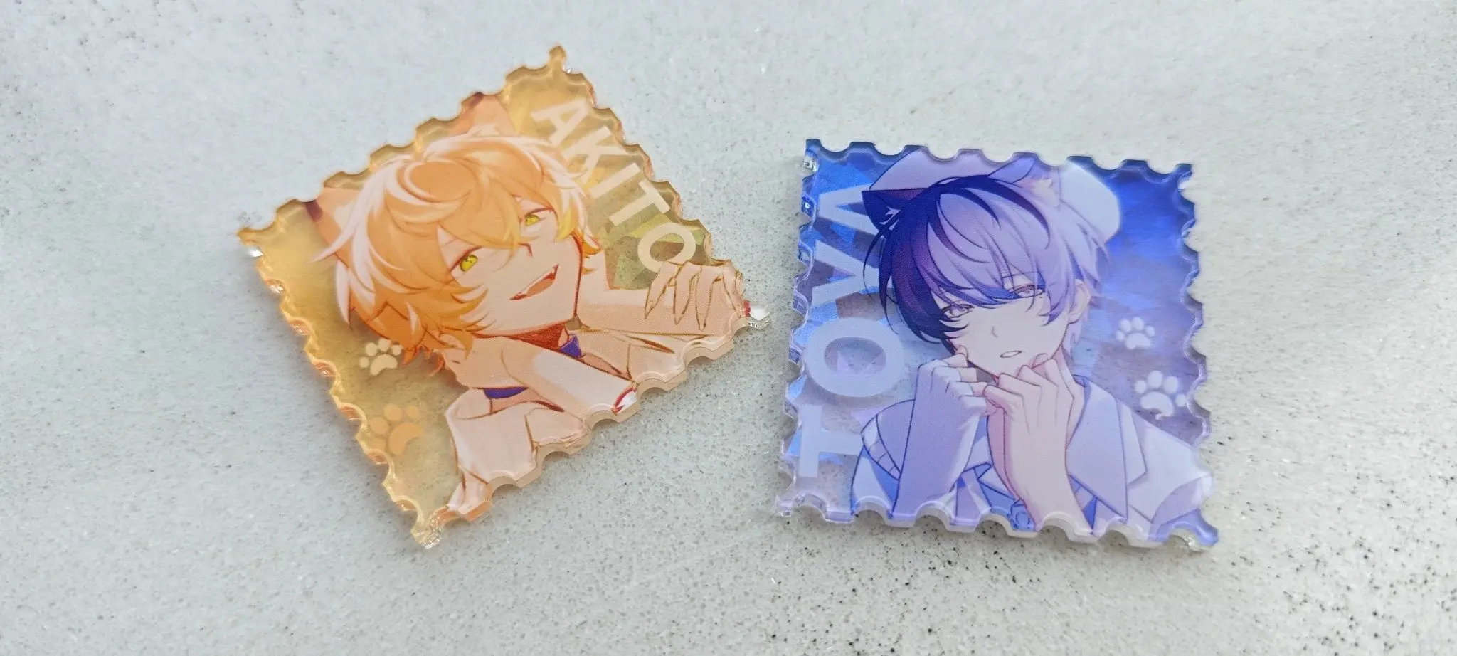 2024 Aoyagi Toya Shinonome Akito Project Sekai Colorful Stage PJSK 45x45mm Acrylic Stamp Goods Ornament Desk Display