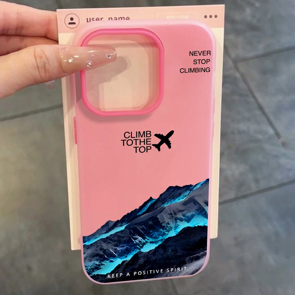 für iPhone 17 16 14 15 11 12 13 Pro Max 7 8 15 16 Plus 17 Air Hüllen Mountain Peak Aircraft Handyhülle Stoßfeste Silikonhülle – Detail 8