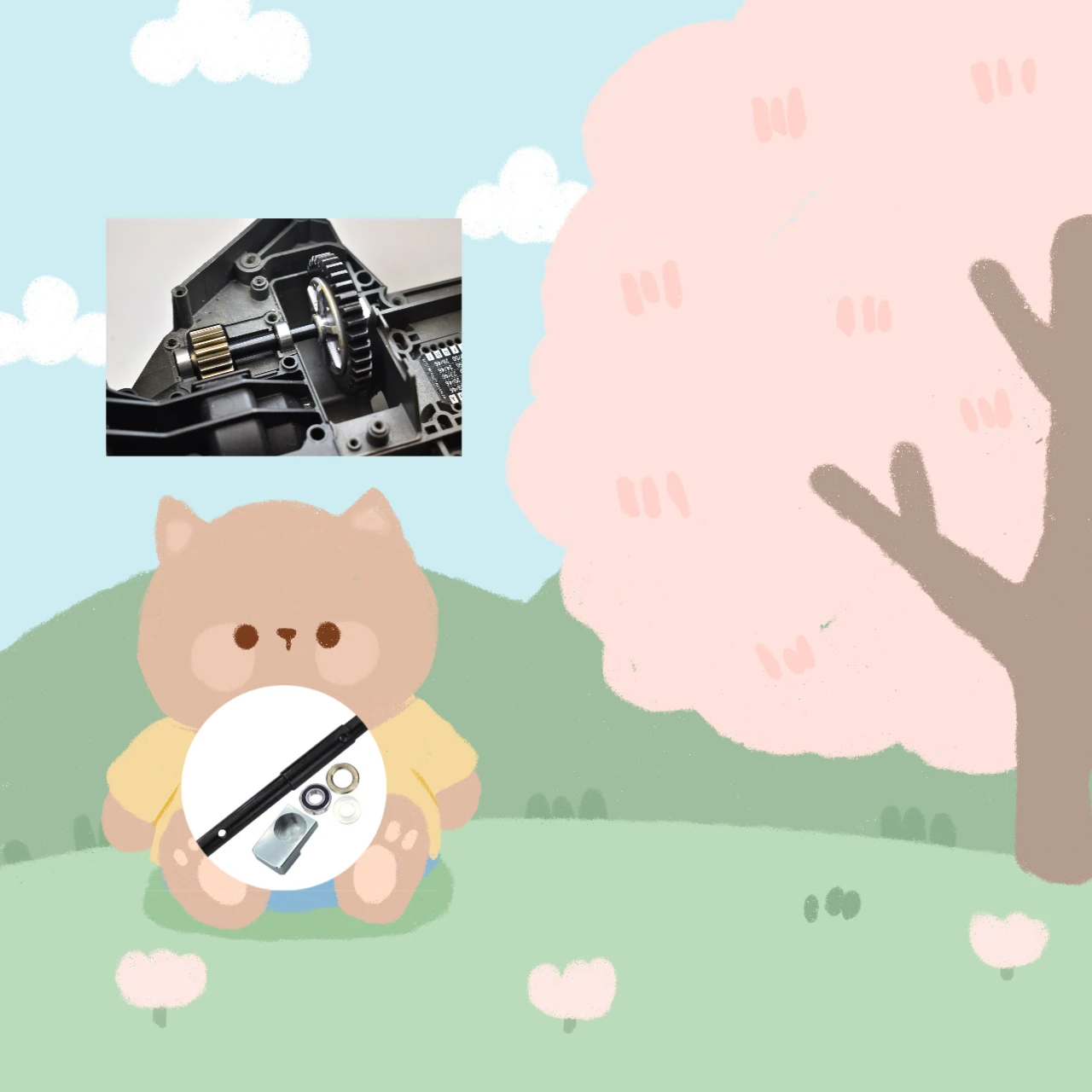 

Входной вал подшипника из углеродистой стали + крепление 7075, комплект подшипников для TRAXXAS 1/5 X-Maxx 8S