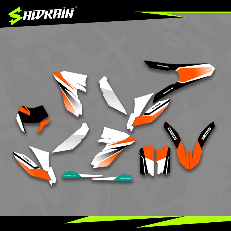 

Sawrain Motorcycle Graphics Backgrounds Decal Stickers Kits for KTM 12-17 18-20 Freeride 02