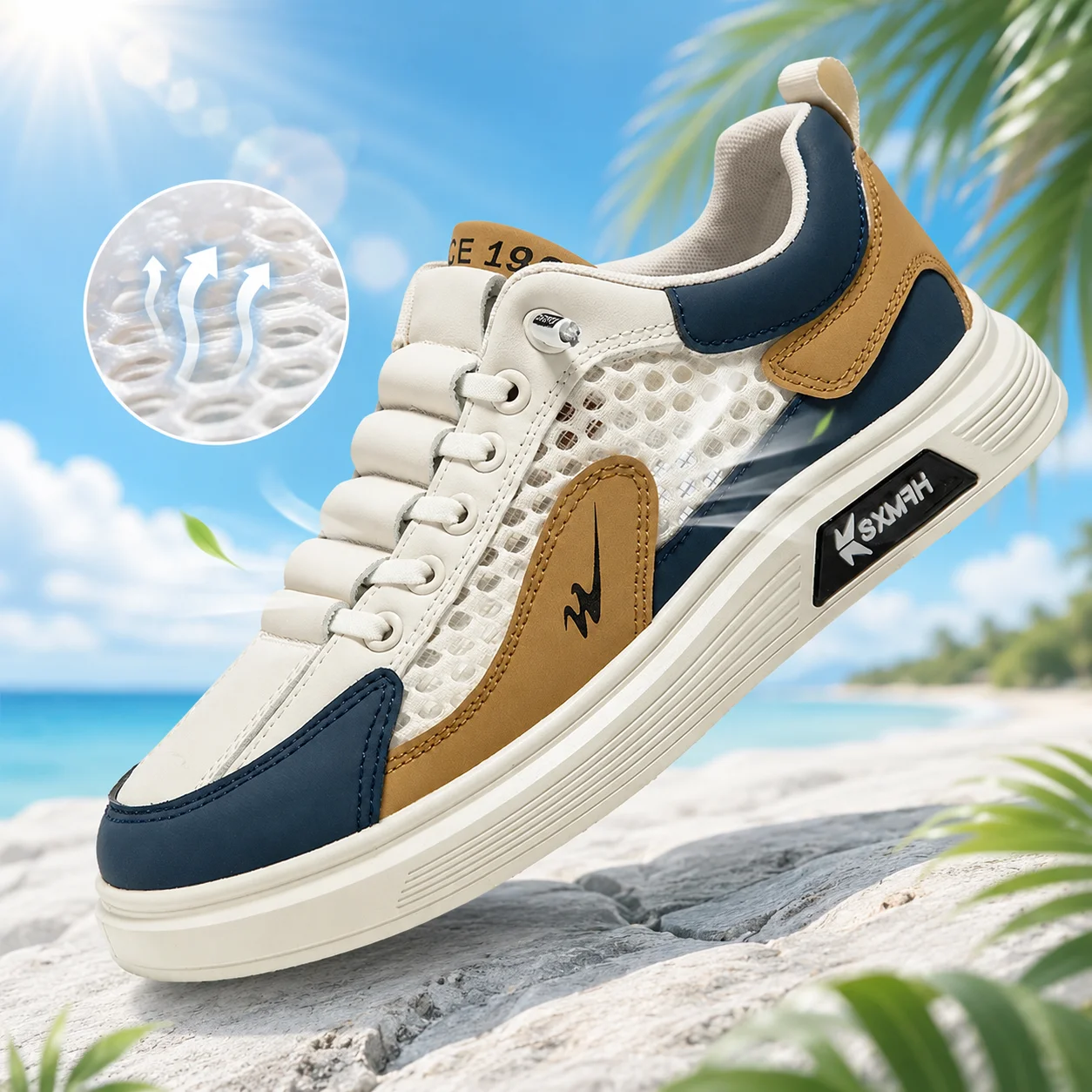 

Double Star Men's Summer Hollow Mesh Breathable Casual Shoes, Hollow Mesh Comfortable and Breathable Summer Men's Shoes