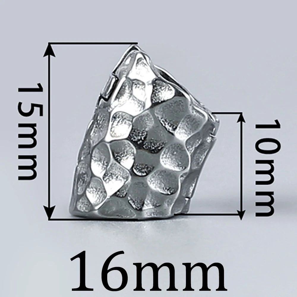 Hammered Stainless Steel Ear Weights, 1/2Pcs Set