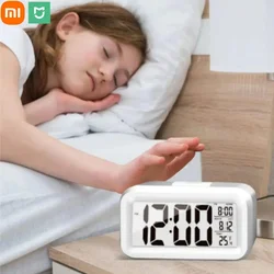 Xiaomi MIJIA LED Digital Alarm Clock Backlight Snooze Data Time Calendar Desktop Multifunction Electronic Backlight Table Clock