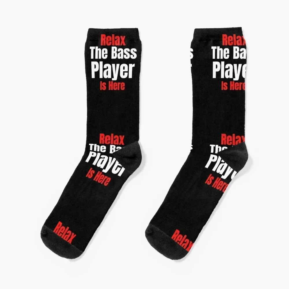 

Relax The Bass Player Is Here Socks sports stockings christmas gifts Heating sock Stockings compression Mens Socks Women's