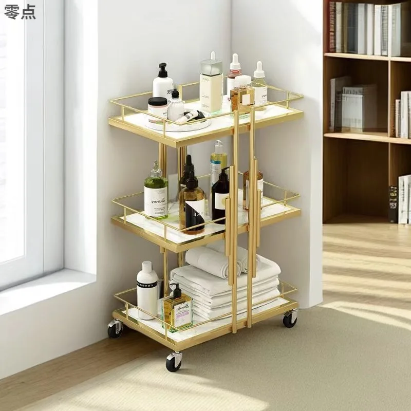

Модная ретро салонная тележка для маникюра, татуировки, вышивки, салонная тележка, легкая роскошная коммерческая мебель Rollwagen YSTC