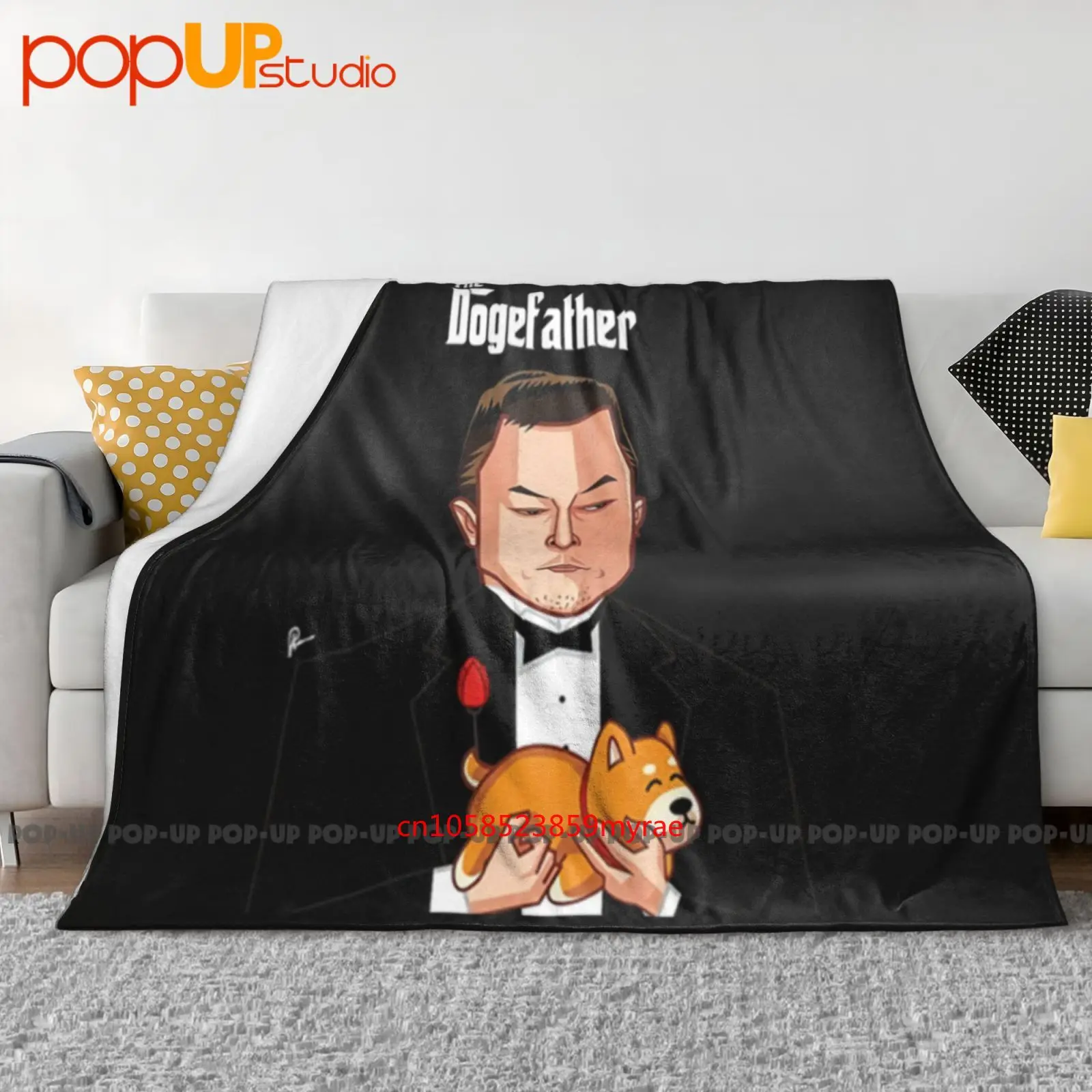 The Dogefather Dogecoin Doge Hodl On The Moon Crypto Meme Ультра-мягкое одеяло, зимнее одеяло, чехлы на диван, покрывала на кровать