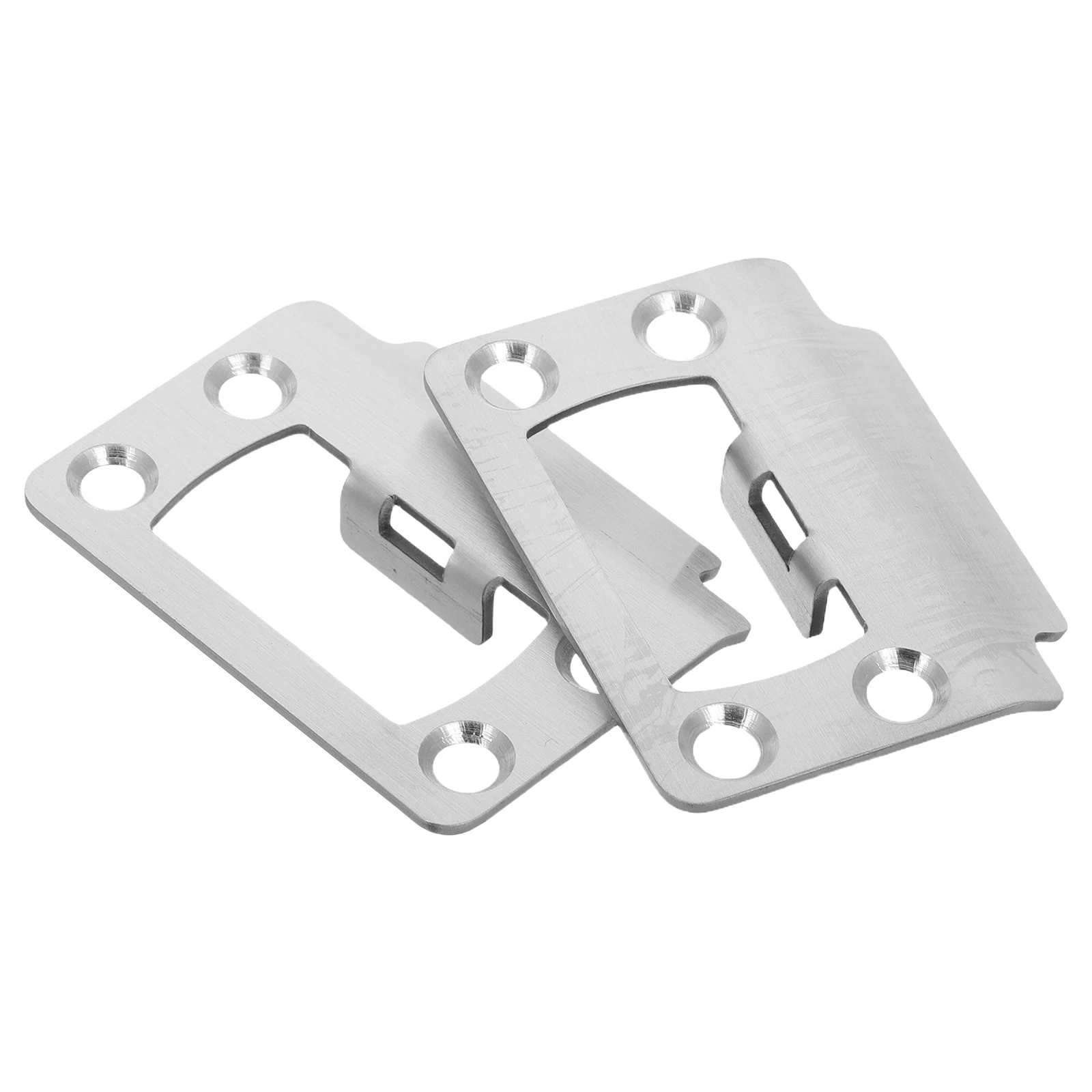 

1 Set Stainless Steel Door Striker Plate Adjustable Lock Latch Cover Security Reinforcement Guard Interior Exterior Bedroom Door