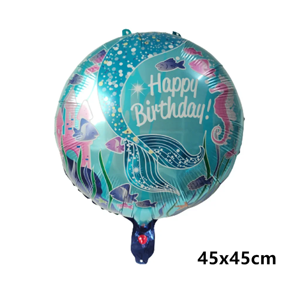 Ariel Sirena tema Palloncini per feste Decorazioni per feste di compleanno per bambini Ragazza Decorazioni per baby shower Animali elio Globos giocattolo per bambini