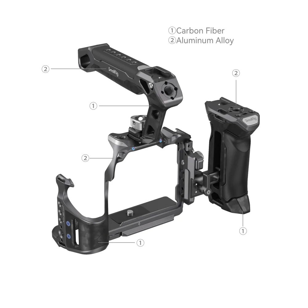 SmallRig "Rhinoceros" geavanceerde kooiset voor Sony Alpha 7R V / Alpha 7 IV / Alpha 7S III 3710