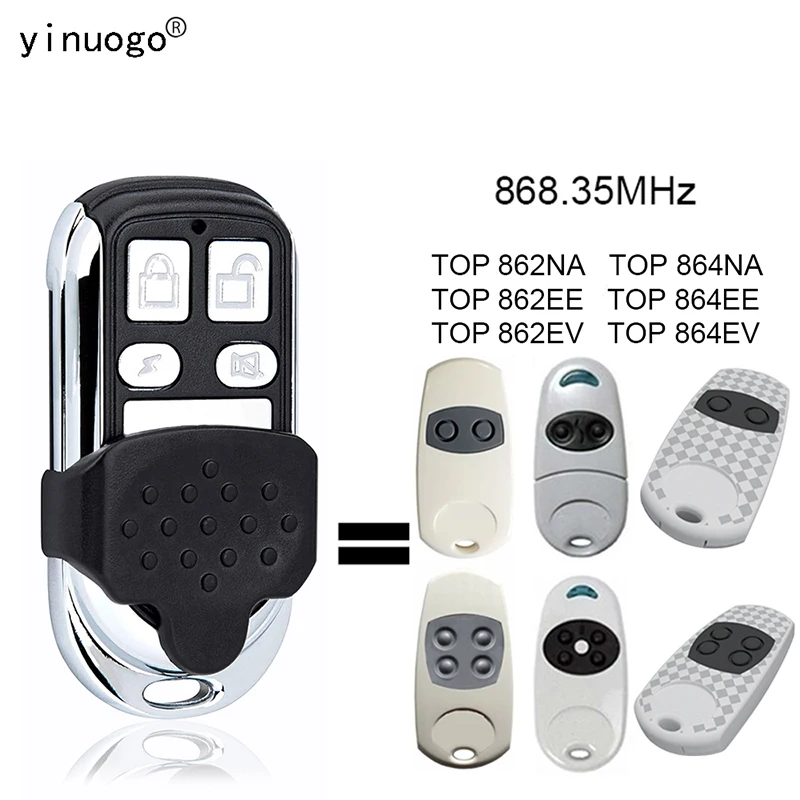 For TOP 862EE 862EV 862NA 864EV 864EE 864NA Remote Control Garage Door Opener 868.35MHz Remote Control Duplicator Replacement