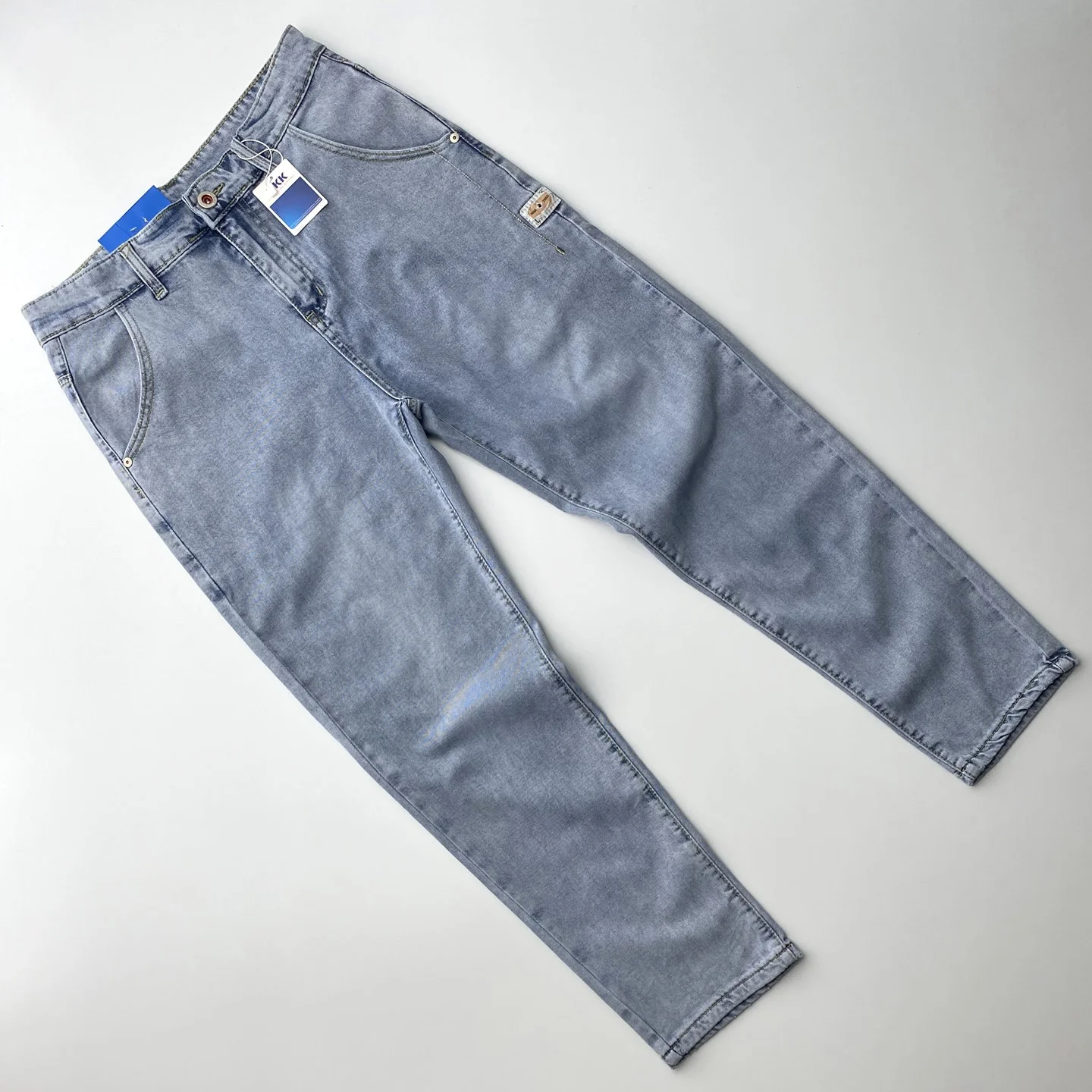 

Весенне-осенние мужские джинсы Slim Fit, повседневные, винтажные, из мягкой ткани Lenzing, с микроэластичностью, в простом американском стиле