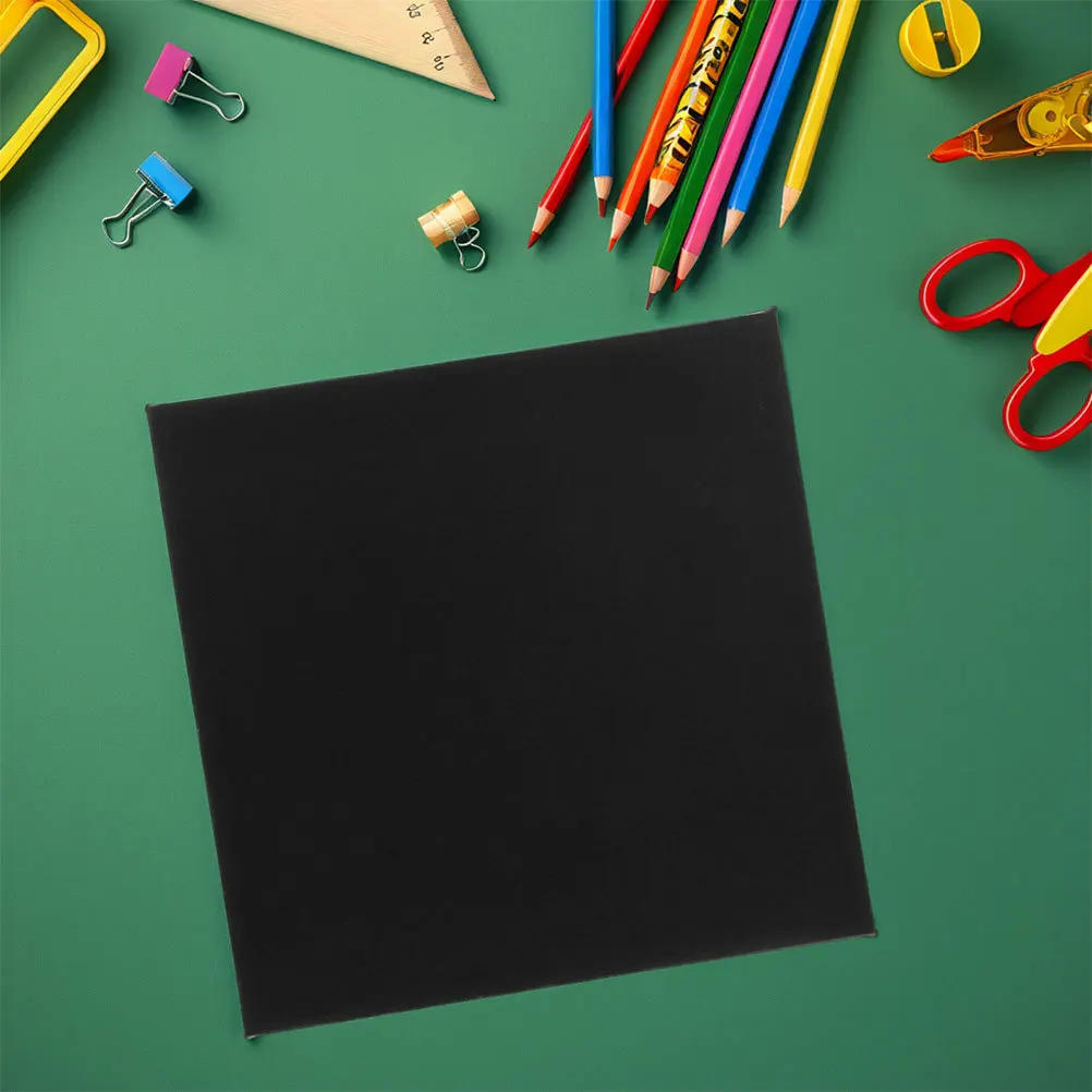 

Black Canvas Board Square Cotton for Oil Acrylic Watercolor Painting DIY Drawing Art Practice Board Artist Canvases for Painting