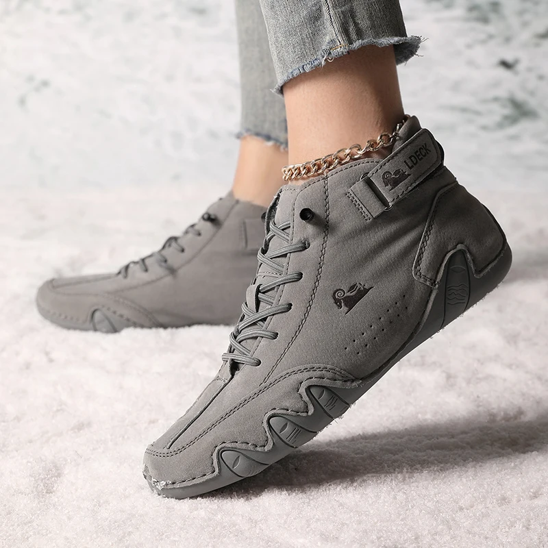 Women\'s High Top Sneakers Outdoor Casual Walking Boots for Autumn Free Shipping Ankle Boots Fashion Anti Slip Hiking Shoes Woman