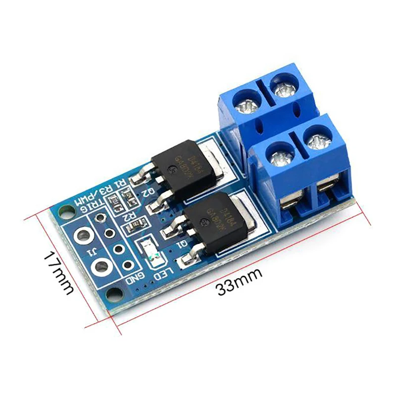 MOS FET 트리거 스위치 드라이브 모듈 PWM 레귤레이터 컨트롤패널, 아두이노 DC 5V 12V 36V, 15A, 400W, 5 개