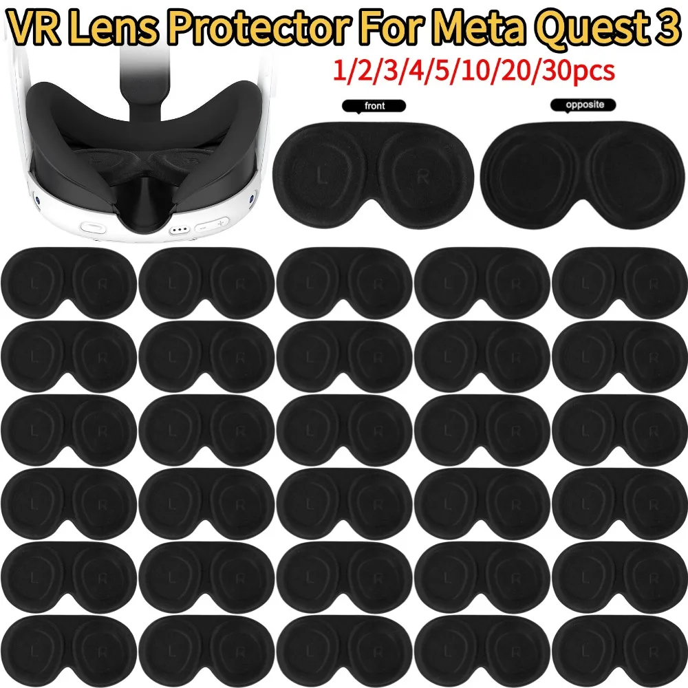 Protector de lentes VR para Meta Quest 3, accesorios de realidad virtual, cubierta protectora, funda de lentes a prueba de polvo, accesorios para Meta Oculus Quest 3