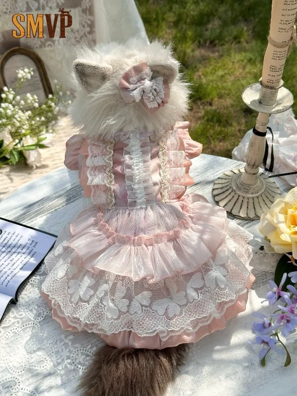 romantic-pink-oil-painting-pet-gown-ballet-style-silver-butterfly-lace-frilly-princess-dress-for-pets-birthday-wear-clothes