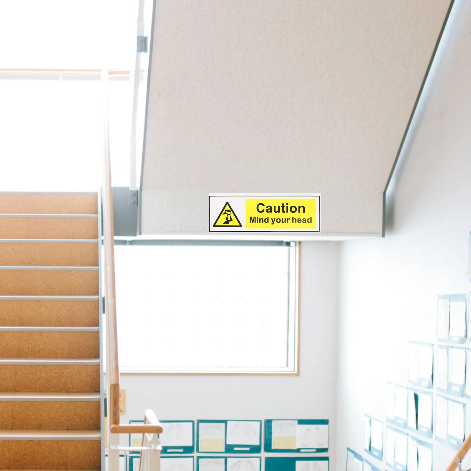 „Be Careful“-Kopfaufkleber „Mind Your Signs“, Wanddekoration, niedrige Deckenuhr, Warnschild, Ausverkauf, Vorsicht, PVC