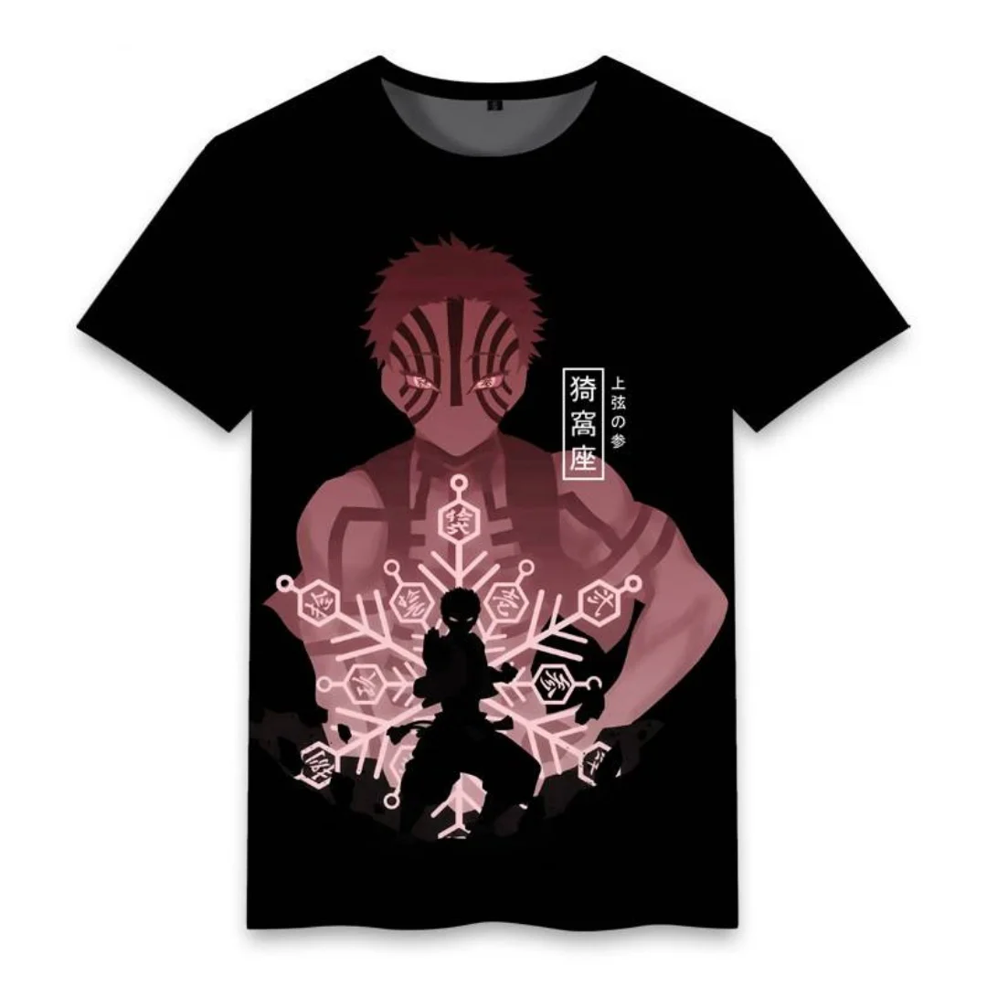 

Demon Slayer Anime T-shirt Short Sleeve Unisex Tops Casual Loose Kimetsu No Yaiba Graphic Tee Summer Quick Drying Breathable Top