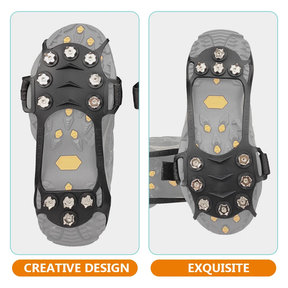 1 Pair Ice Gripper Shoe Traction Non-Slip Crampons For Boots Sneakers Hiking Climbing Outdoor Snowfield Crampon Spikes