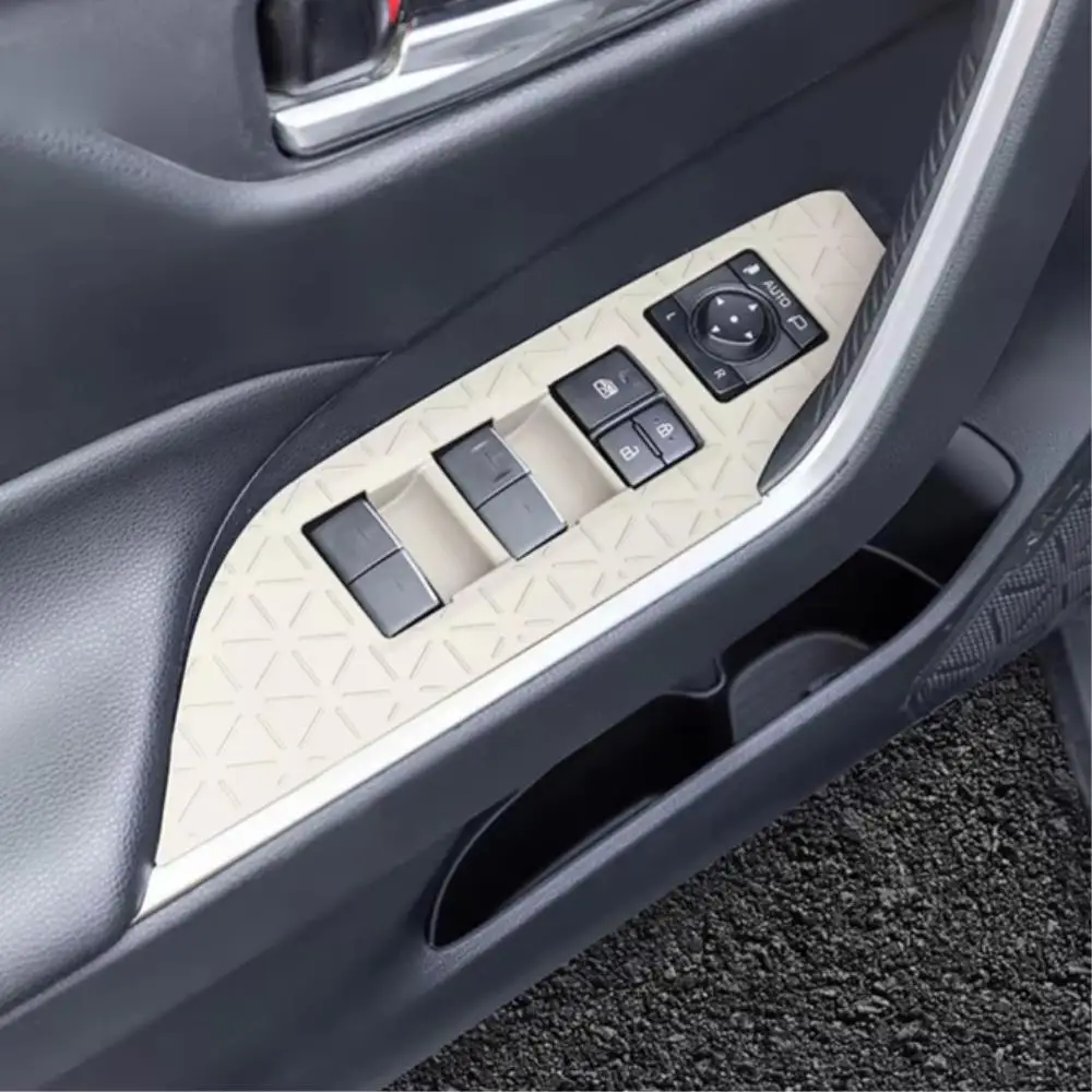 Car Upgrade For Toyota RAV4 20-25 Car Window Lift Button Panel Silicone Mat Protect Anti-Slip Door Button Panel Pad Interior