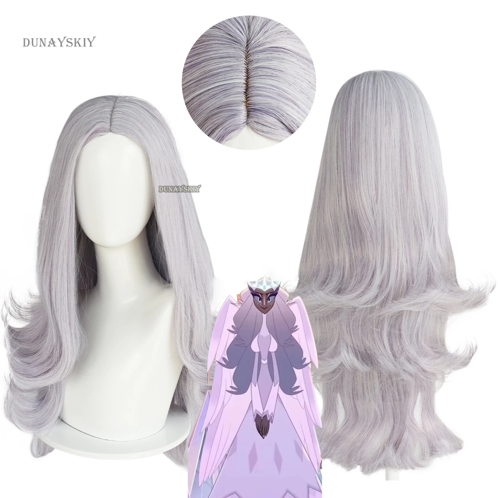 Sera Seraphim Cosplay Perruque pour Femme et Homme, Long Degré de Chaleur, Cheveux Synthétiques du Cuir oral elu, Accessoire de Costume, Perruques de Scène pour ixd'Halloween