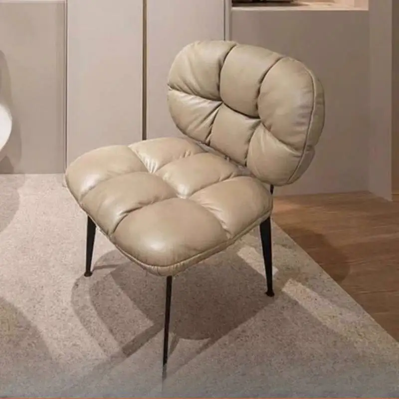 

Faux Leather Backrest Dining Chairs Waterproof Modern Wedding Accent Sofa Events Vanity Pliable Sillas Para Comedor Furniture