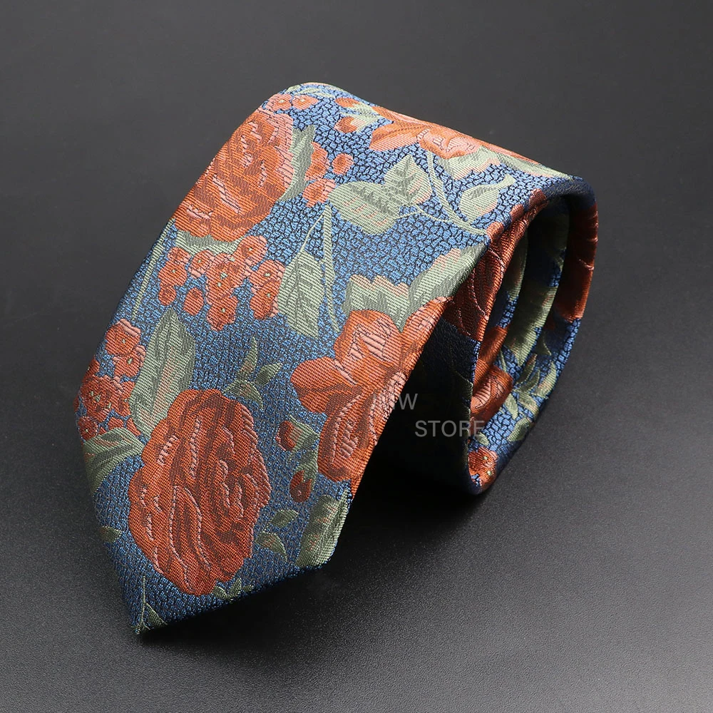 Nuovo Design Wedding Men Tie Green Wine Red Paisley Flower Animal Neckties Men Business Dropshipping Groom Collar accessori regalo