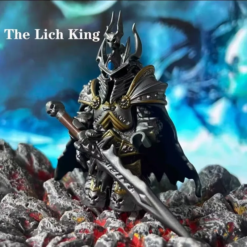 Lich King Warcraft Style Building Figure Armor Sword Cape Collectible Action Toy for Fans Boys Gift New 2025 Hot Sale view 4