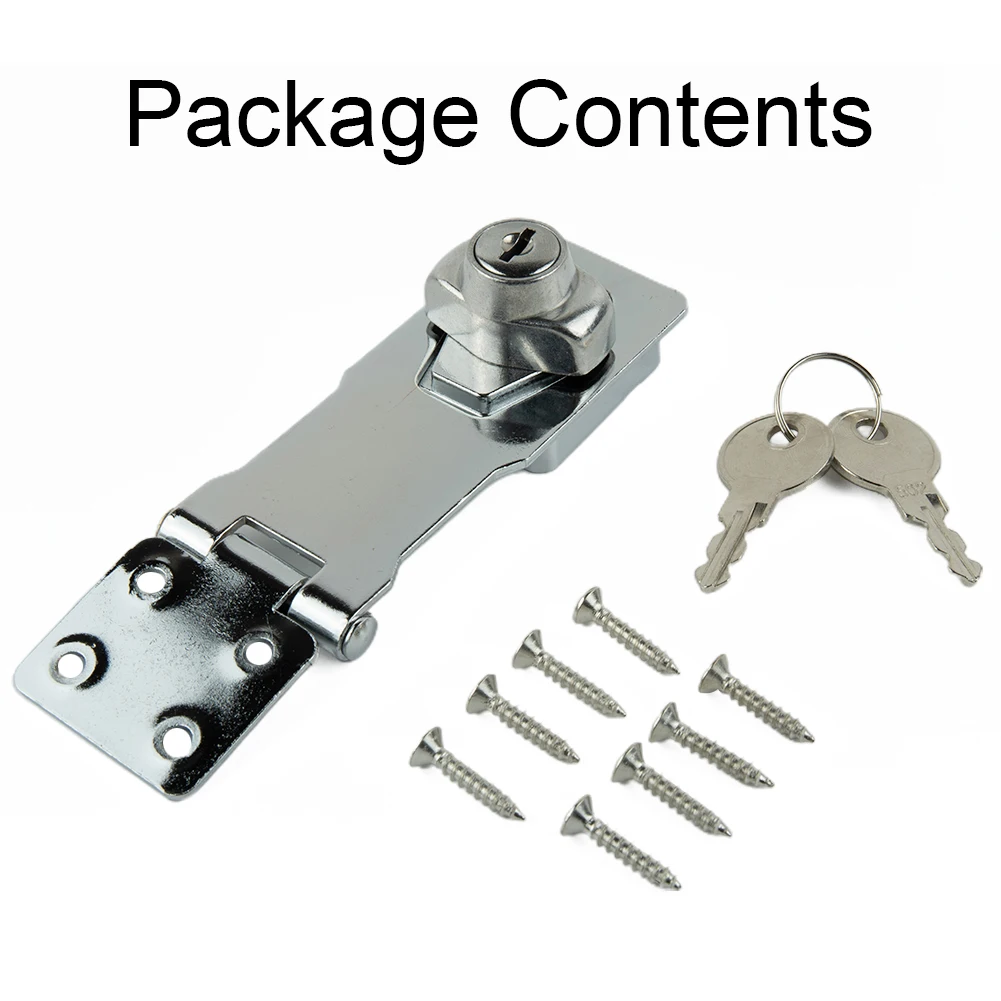 Zinc Alloy Keyed Hasp Lock with Smooth Latch Action for Secure Fastening of Cabinet Garage Shed and Locker Doors