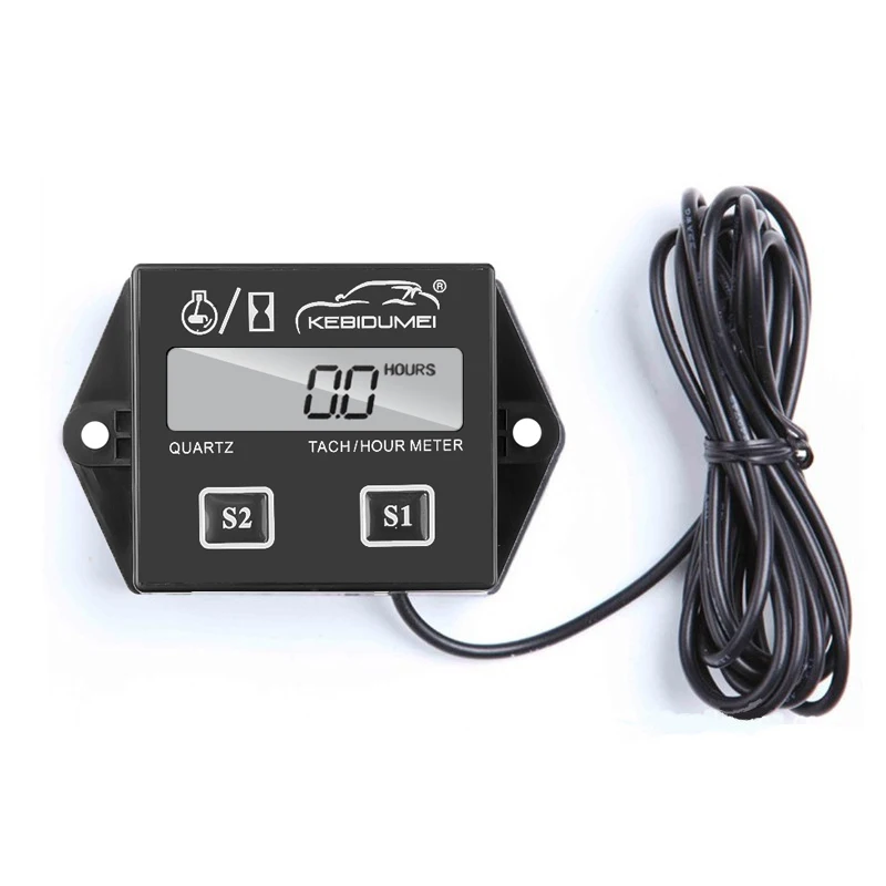 Car Tachometer Gauge Tach Hour Meter LCD Engine Counter For all 2 4 stroke Gasoline engine Waterproof for Motorcycle SUV