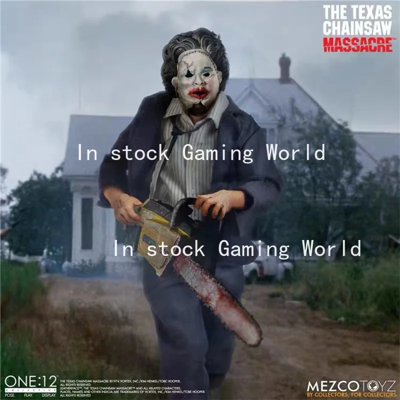 

In Stock Original MEZCO ONE:12 LEATHERFACE Chainsaw Massacre Anime Action Collection Figures Model Toys