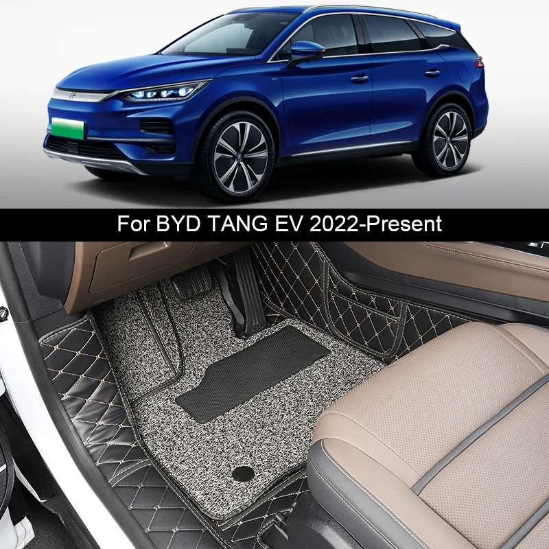 

Anti-Dirty For BYD TANG EV 7Seats 2022-2025 Custom PU Leather Car Foor Mat Wear Resistant Waterproof Wire Mat Internal Accessory