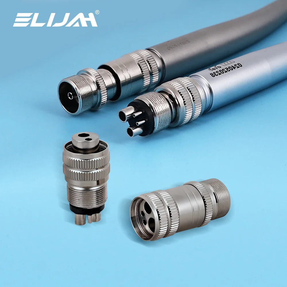 ELIJAH Dental Turbine Handpiece Adapter 4 Holes 2 Holes Changer Connector For High Speed Handpiece Dentists Handpieces Accessory