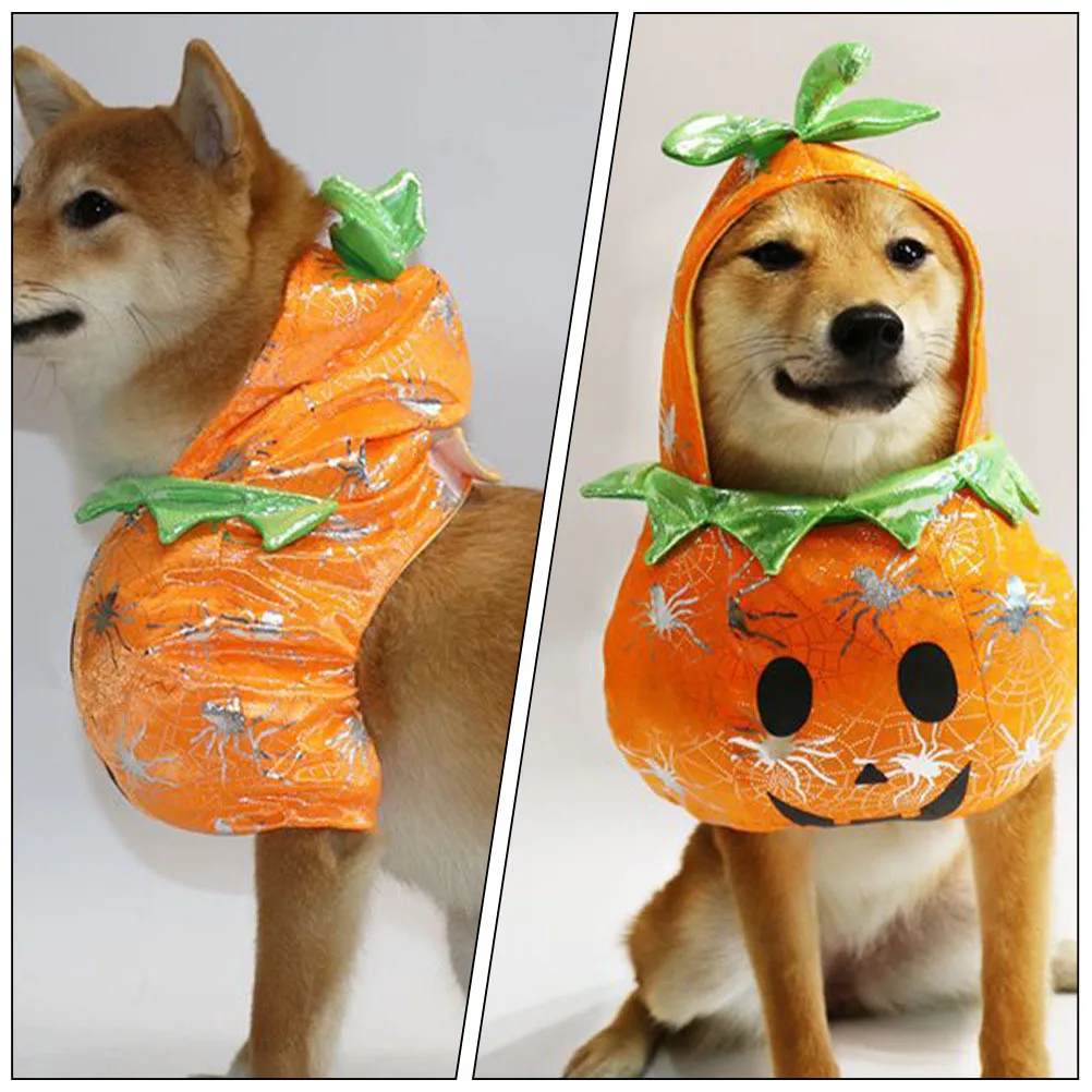 

Pumpkin Stand Out Halloween Costumes Clothes for Dogs Cat Outfits Polyester Pet Funny Cosplay