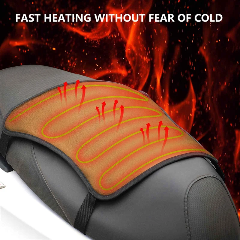 

Classic-Motorcycle Heated Seat Cushion Heated Seat Cushion For Motorcycle, Snowmobile, And ATV With Universal Fit