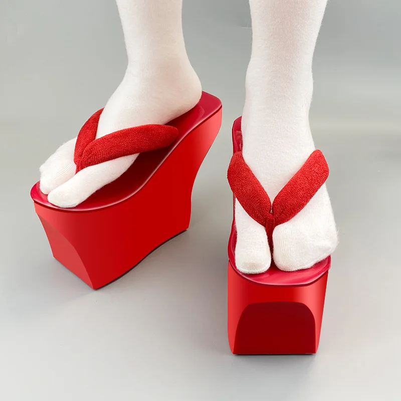 

Женские пластиковые сабо из ПВС в японском стиле, шлепанцы для обуви для косплея, тапочки