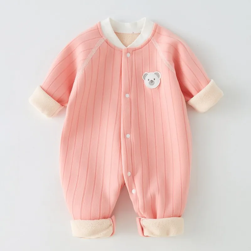 

Newborn Baby Romper Thicken Warm Infant Boy Costume Girl Jumpsuit Toddler Overalls Casual Long Sleeve Children Clothing A782