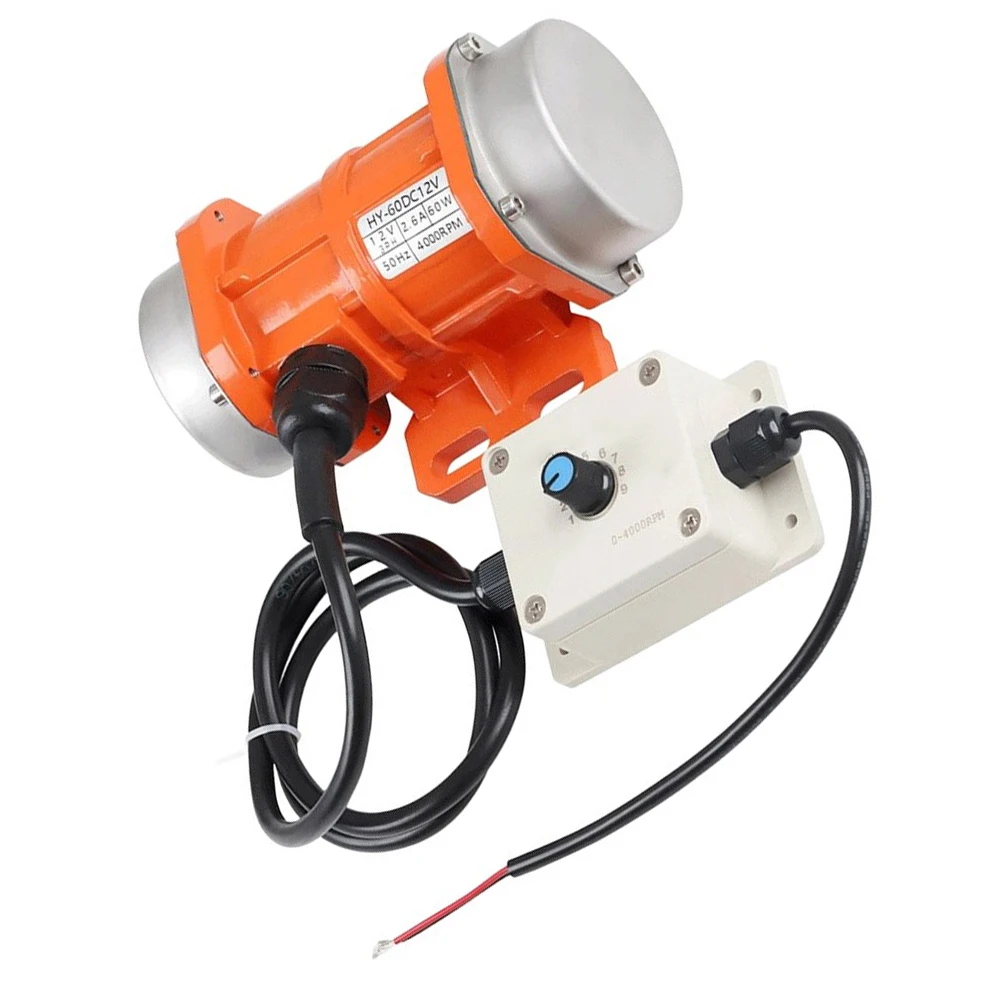 Concrete Work 12V Vibration Motor 4000 RPM Motor Anti-Rust Coating Fast Heat Dissipation Lightweight Aluminum Shell